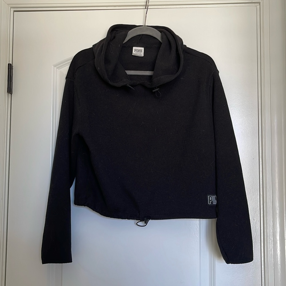 Victoria’s Secret PINK Cropped fleece hoodie S